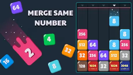 Zesty games - Drop & Merge the Numbers